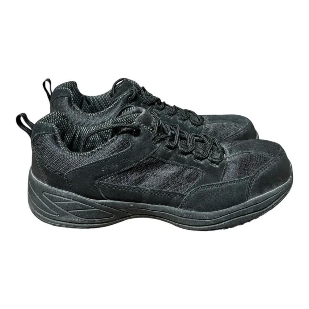 Brahma shoes men's size 13 steel toe Adan work safety‎ slip resistant black